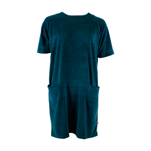 DRESS JILL VELVET DEEP TEAL