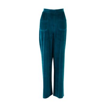 PANTS FENNA VELVET DEEP TEAL