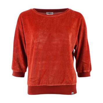 SWEATER SYBILLE VELVET CINNABAR